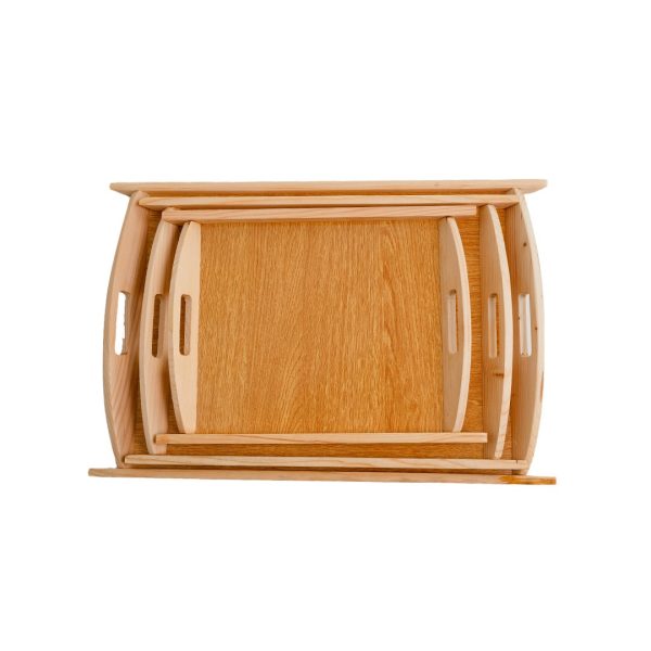03 Pcs Set Wood Serving Tray For Kitchen | Best Quality Wooden Tray Set For Home | Wooden-serving Trays