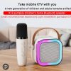 K12 Wireless Audio Microphone Bluetooth Speaker Portable Stereo Speaker Bluetooth Speaker Karaoke Speaker With Double Mic (random Color)
