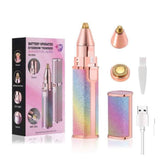 Flawless 2-in-1 Pen Hair Remover – Rechargeable Precision Trimmer for Effortless Brow Shaping
