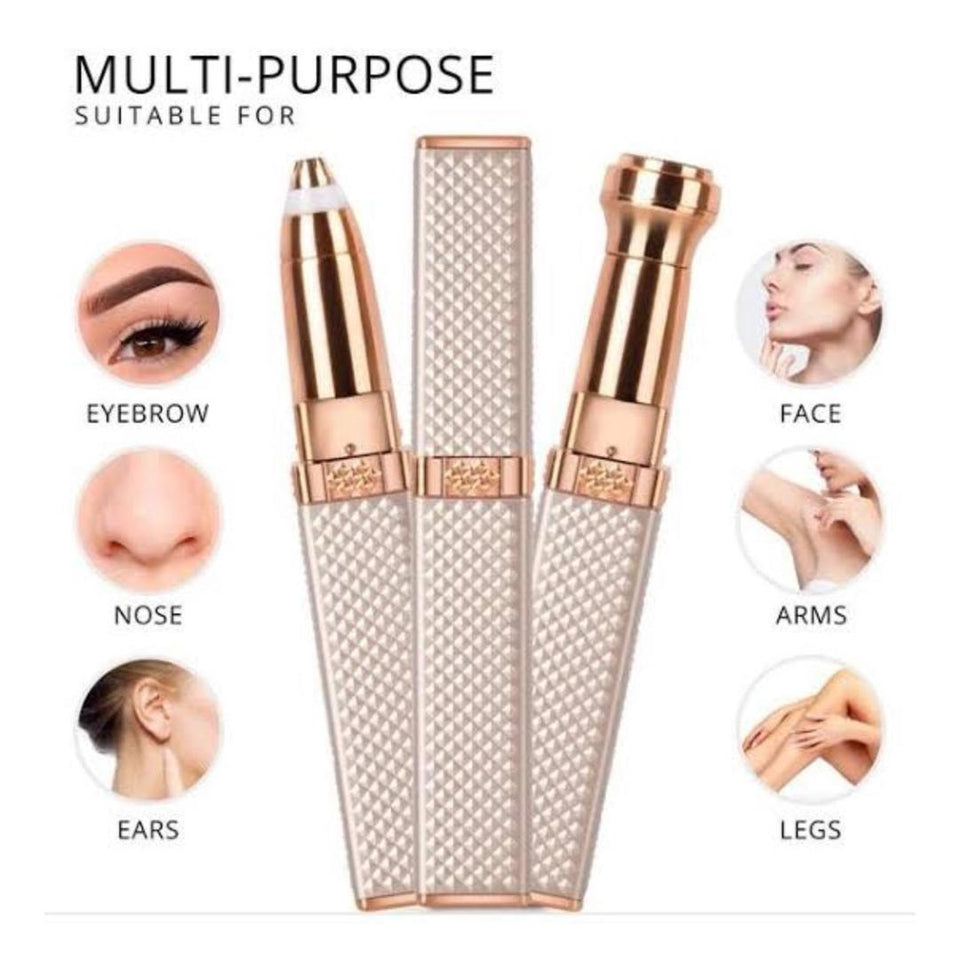 Flawless 2-in-1 Pen Hair Remover – Rechargeable Precision Trimmer for Effortless Brow Shaping