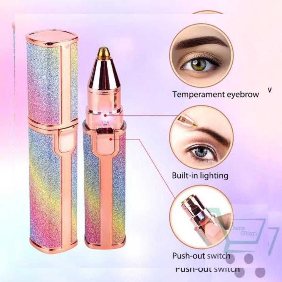 Flawless 2-in-1 Pen Hair Remover – Rechargeable Precision Trimmer for Effortless Brow Shaping