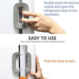 Child Safety Refrigerator Lock | Double Button | Baby Proof | White & Grey