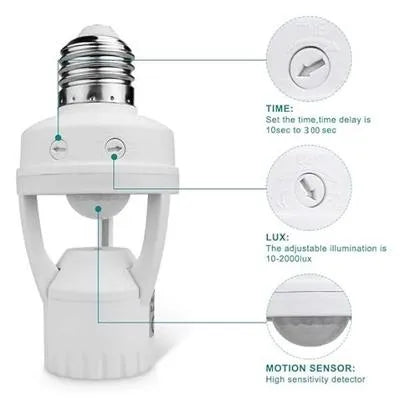 Motion Sensor Bulb Holder, 1 Pc