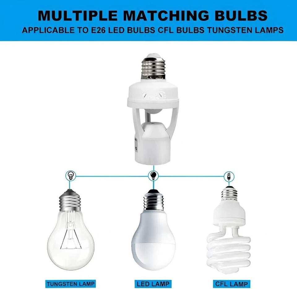 Motion Sensor Bulb Holder, 1 Pc