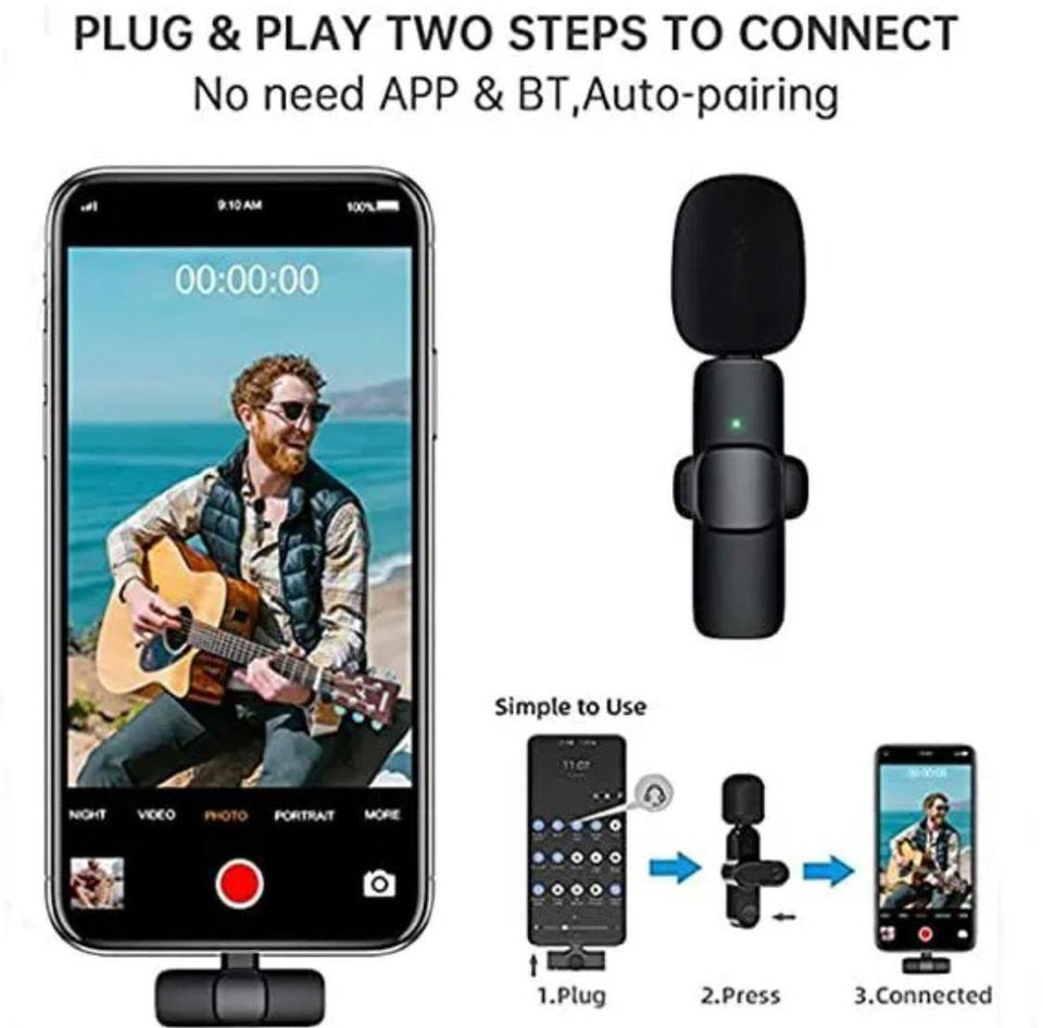 K8 Wireless 3 in 1 Noise Reduction Microphon