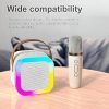 K12 Wireless Audio Microphone Bluetooth Speaker Portable Stereo Speaker Bluetooth Speaker Karaoke Speaker With Double Mic (random Color)