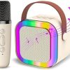 K12 Wireless Audio Microphone Bluetooth Speaker Portable Stereo Speaker Bluetooth Speaker Karaoke Speaker With Double Mic (random Color)