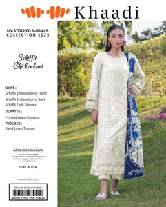 Khaadi ✨ 3 Piece Khaadi Chicken Kari Unstitched Suit New Collection For Womens