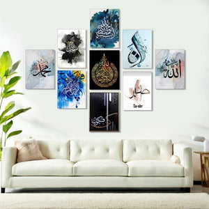 Home Decoration Item 9 Pcs Wall Decor Photo On Wall Canvas Art Decor For Home Easy Set Up With Bothside Tape