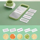 Green Vegetable Slicer - 5 In 1 Easy-to-Clean, Multipurpose Kitchen Tool for Food Preparation