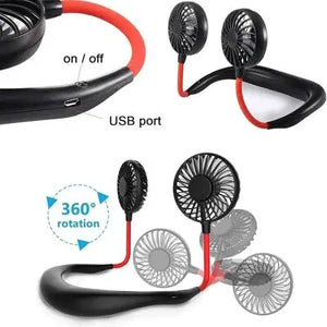 Compact Neck Fan - 1 Pc Portable Wearable Fan in Black