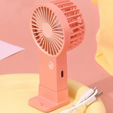 Portable Mini Rechargeable Fan – Single Speed Air Cooler For Summer Use (random Colors)
