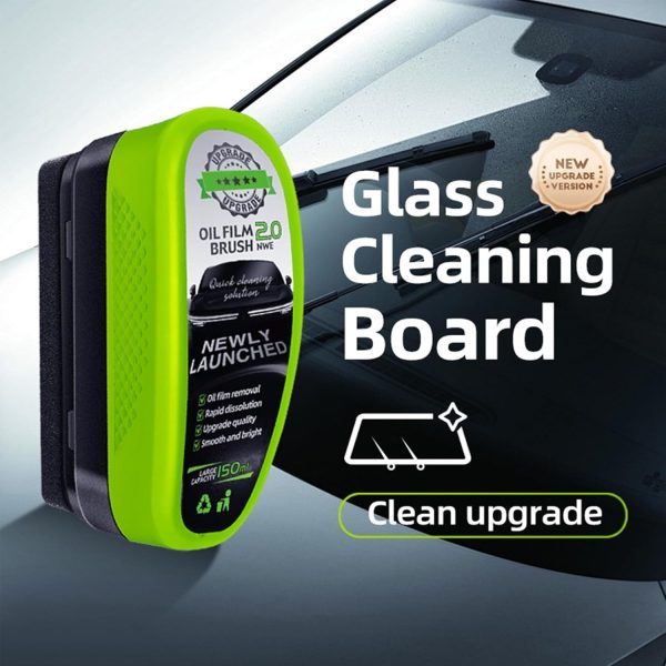 Universal Glass Cleaner,clear Vision Car Glass Oil Film Cleaner Brush For Windshield | Bottle Also Included